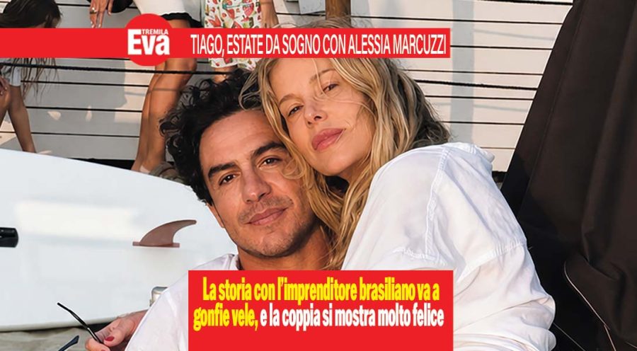 Alessia Marcuzzi e Tiago Schietti, baci e selfie d'amore