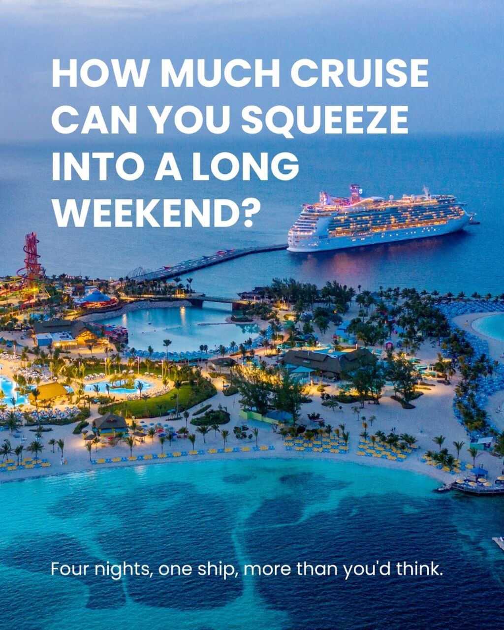 How much cruise can you squeeze into a long weekend?