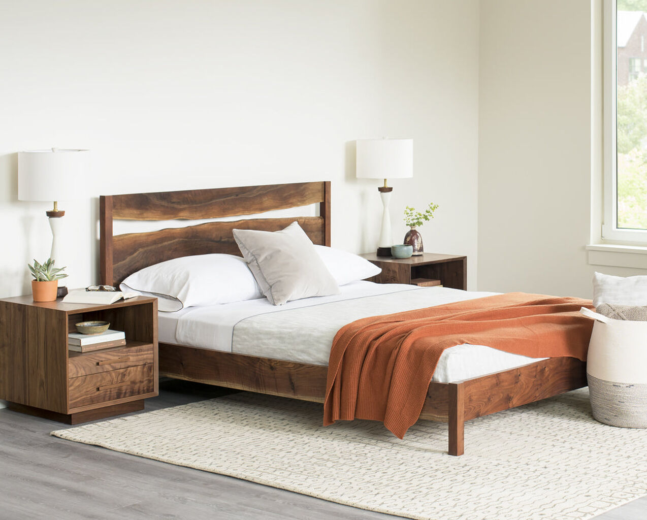Modern Live Edge Bed Frame | Handcrafted Bed