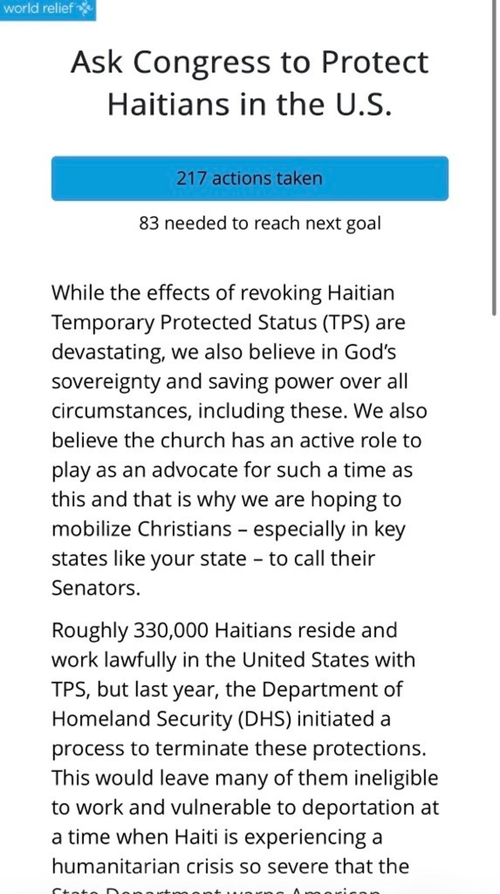 Protect Haitians in the U.S.