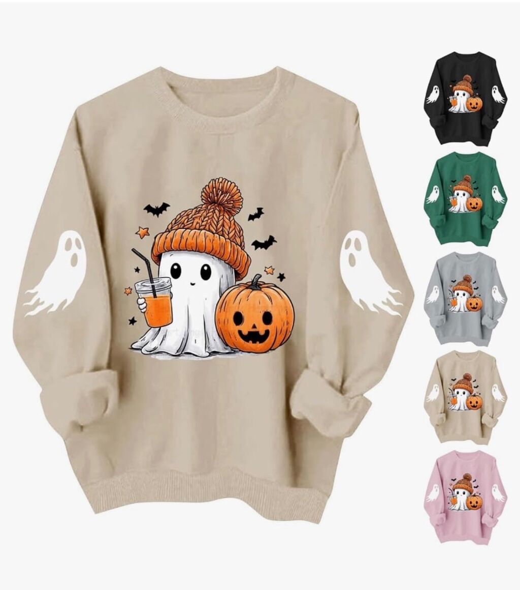 Halloween Sweatshirts for Women For only $9.99!! Code :GPTAFAPN