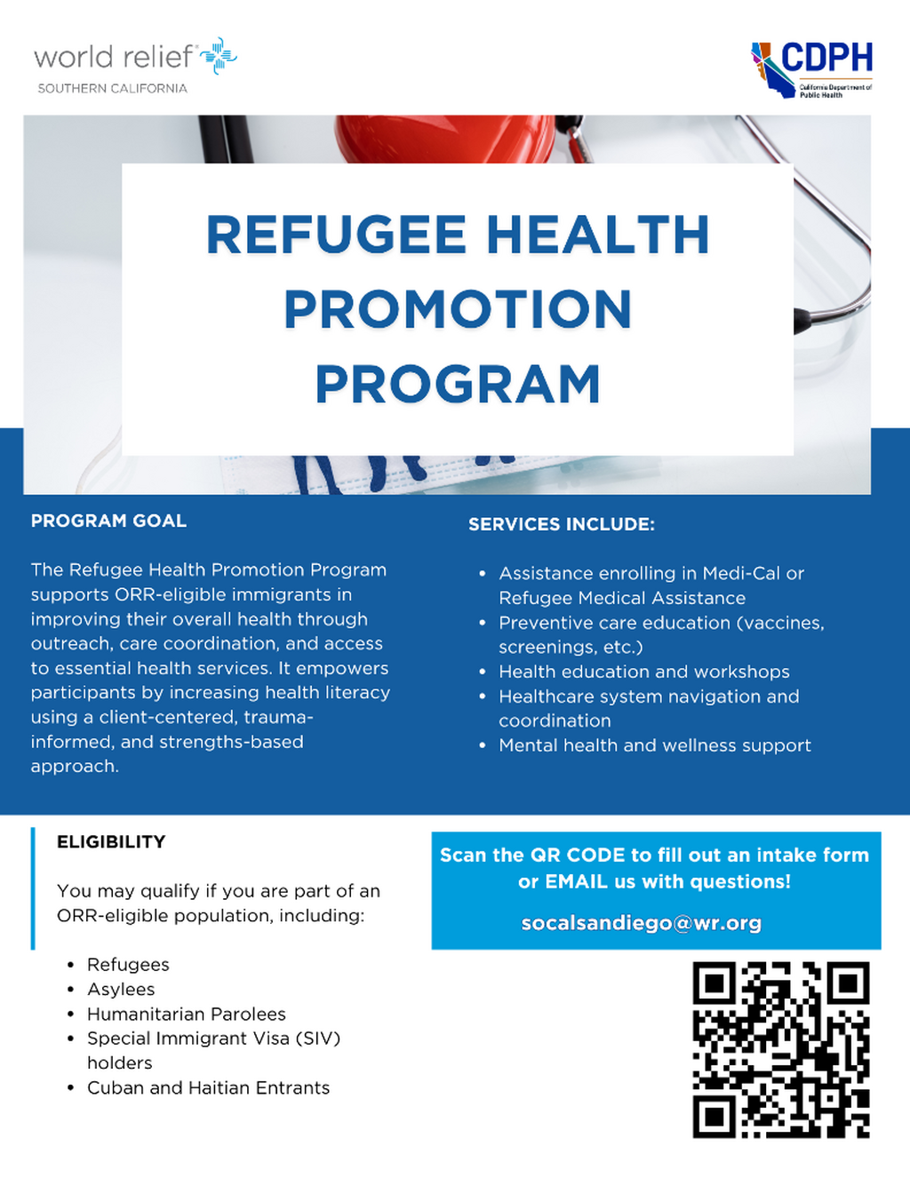 Refugee Health Promotion Program Intake Form