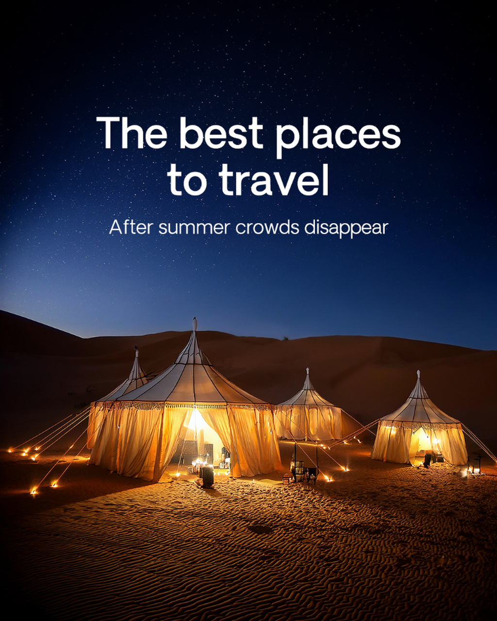 Best places to travel after summer