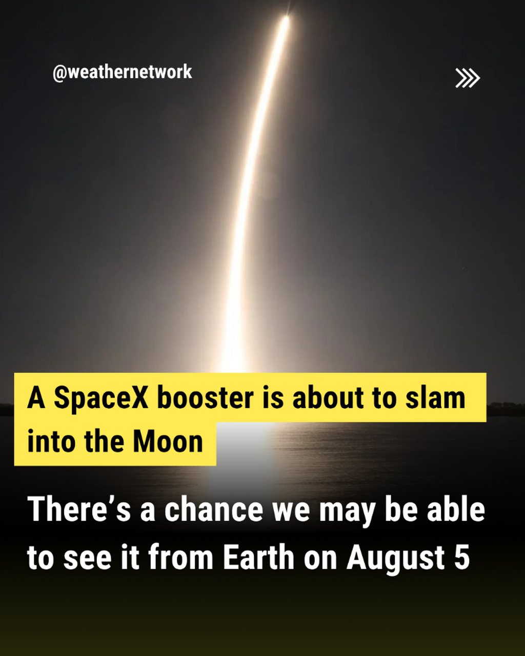 A SpaceX booster is about to slam  into the Moon