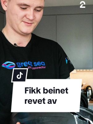 Fikk beinet revet av