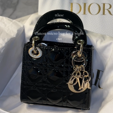 Lady Dior micro patent cannage leather; use my discount at checkout - tanya010