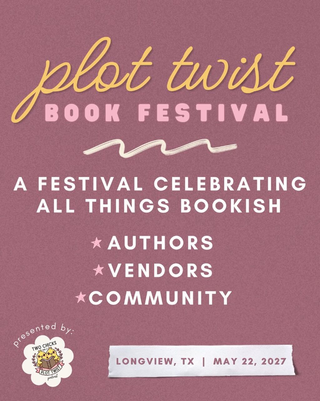 Plot Twist Festival Tickets! 🎟️ 