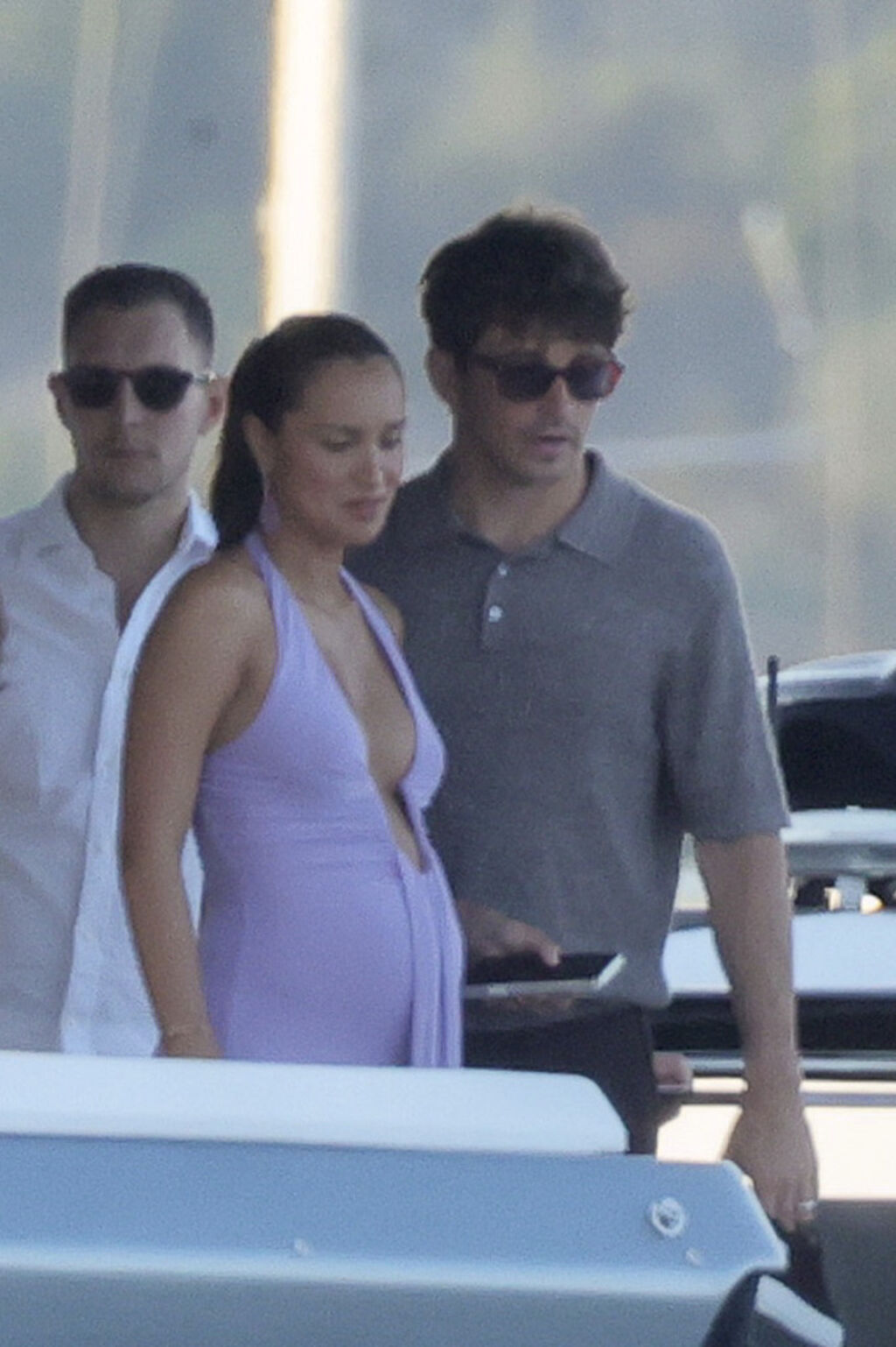 F1 Star Charles Leclerc & Wife Alexandra Spend the Day at Sea During Yacht Vacation with Dog Leo (Photos)