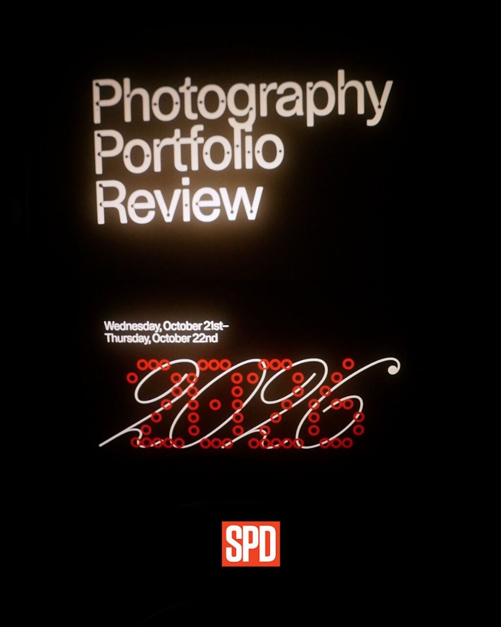SAVE THE DATE - SPD ANNUAL PHOTO Porfolio Review - OCT 21-22