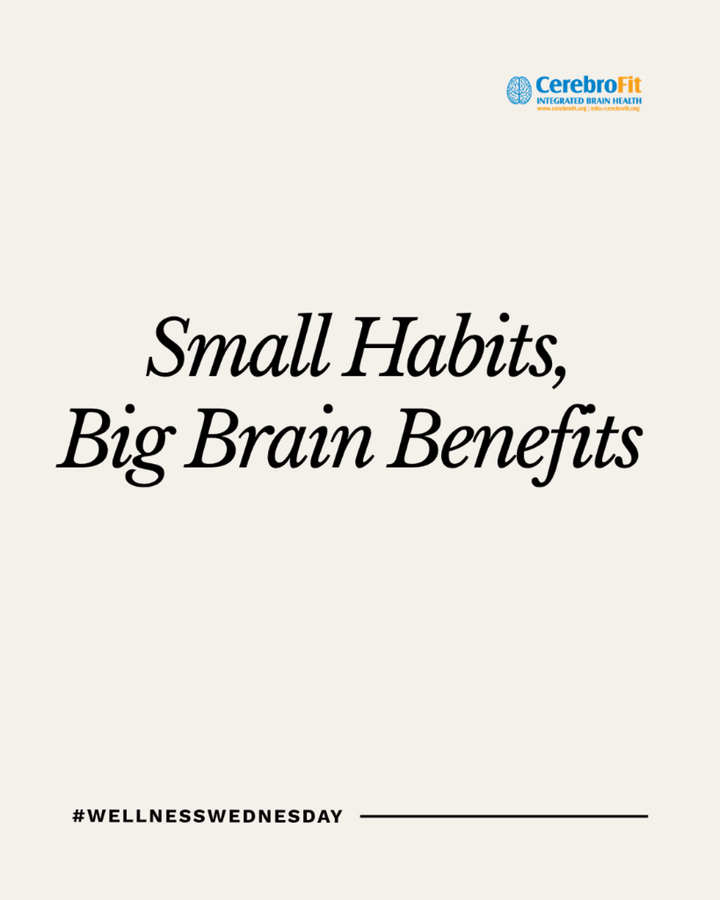 Small habits. Big brain benefits.