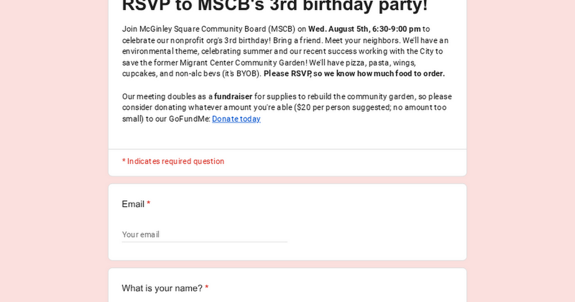 RSVP to MSCB's 3rd birthday party!
