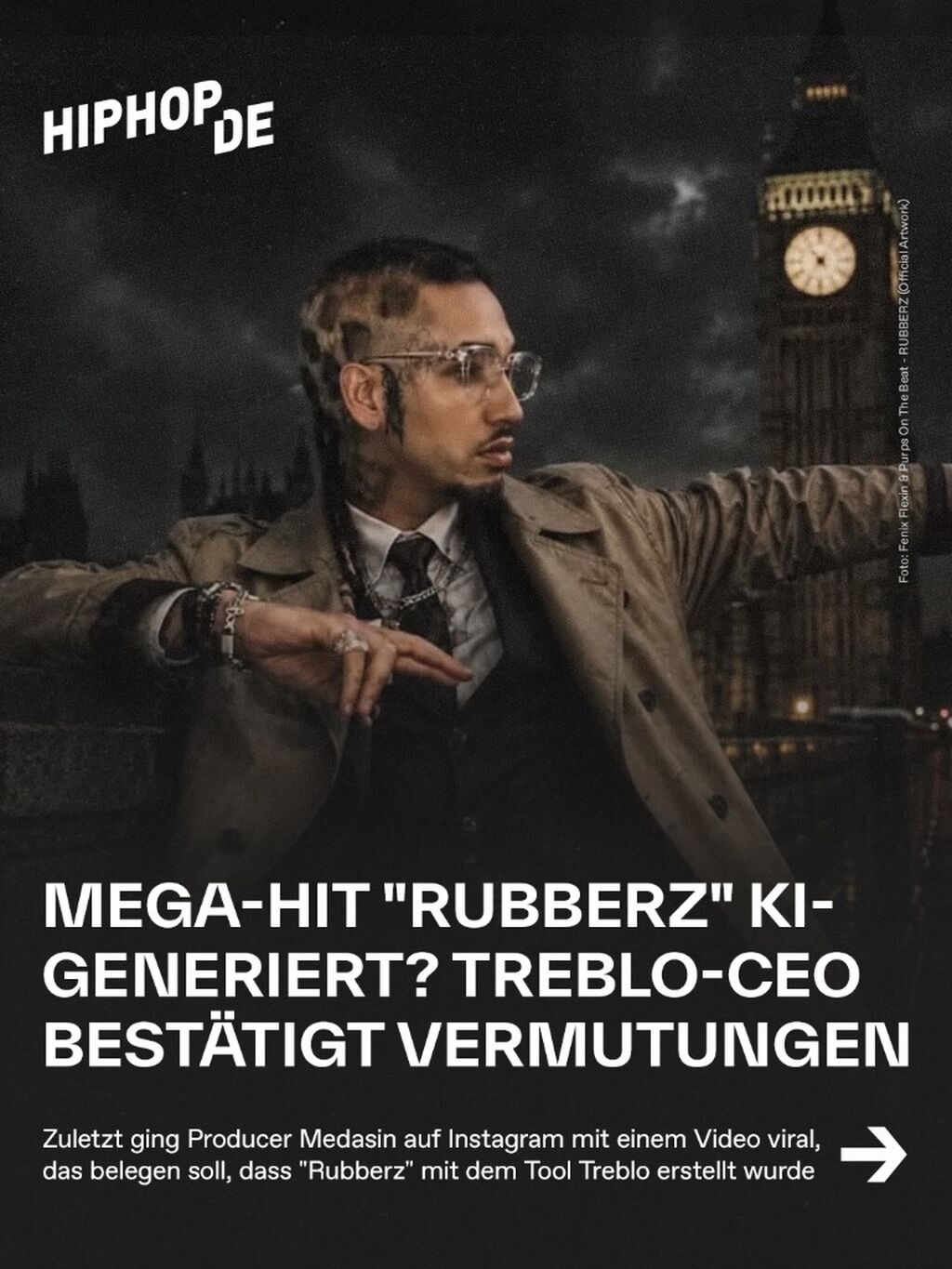 Mega-Hit "Rubberz" KI-generiert? Treblo-CEO best&auml;tigt Vermutungen