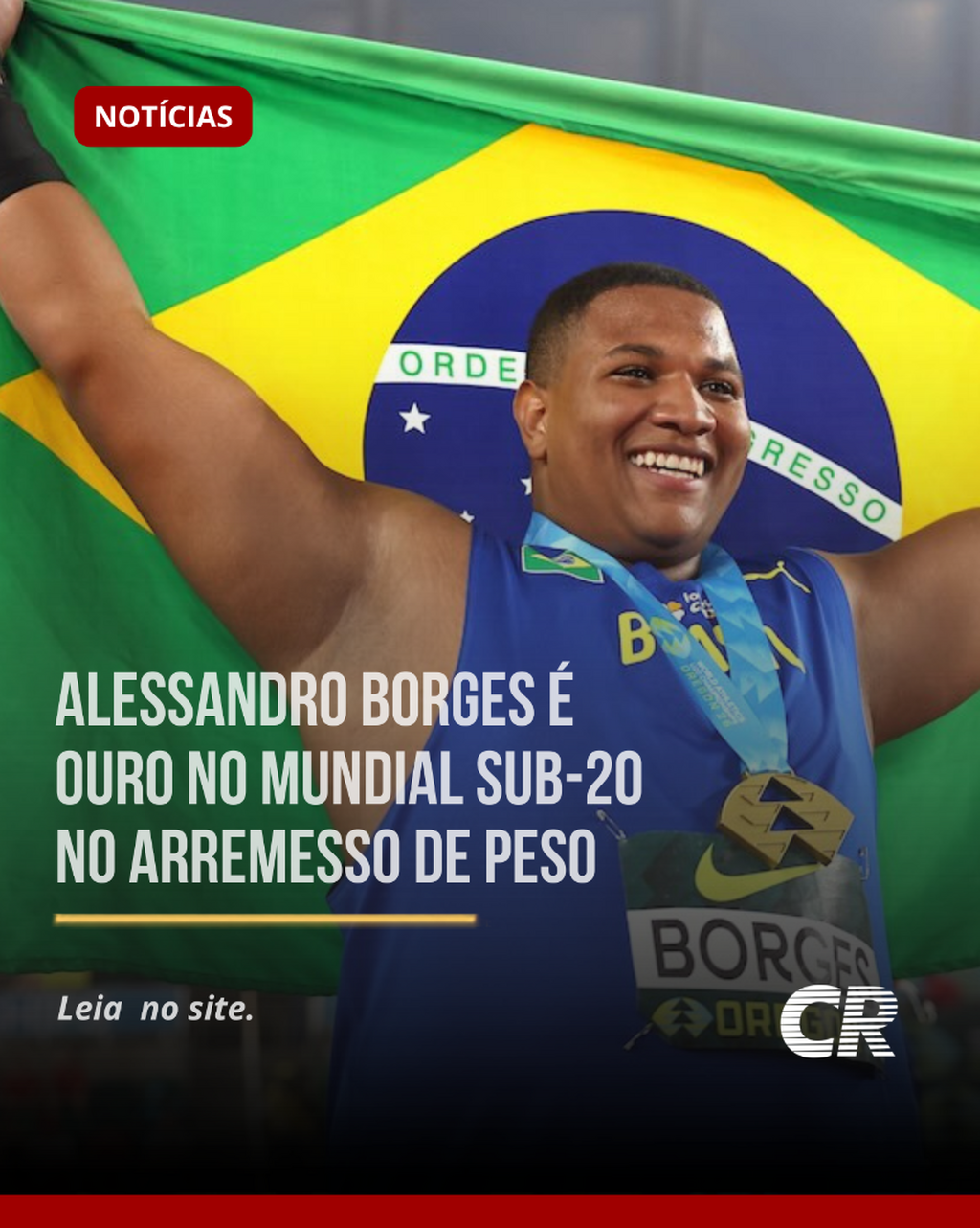 Alessandro Borges conquista ouro no Mundial Sub-20 com recorde pessoal no peso