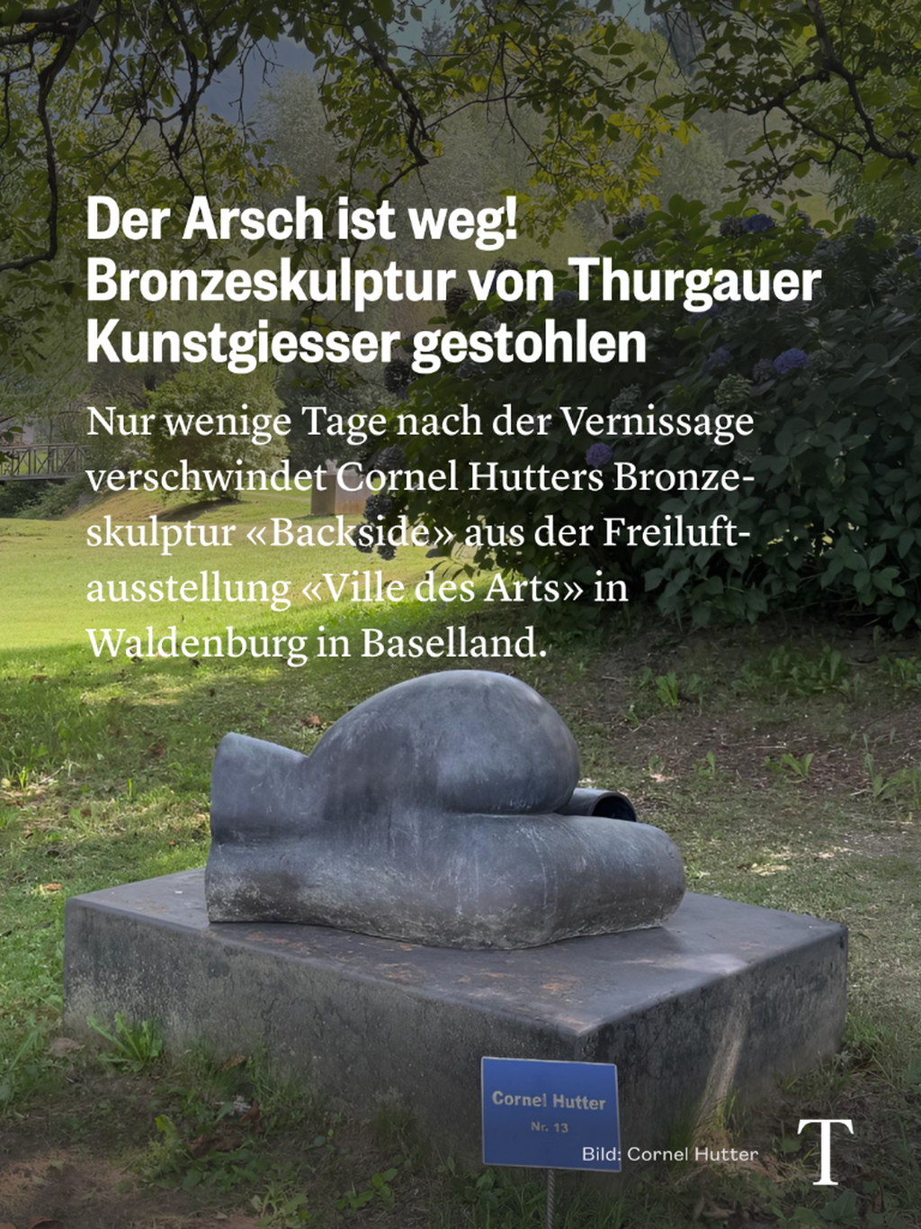 Bronzeskulptur von Thurgauer Kunstgiesser gestohlen