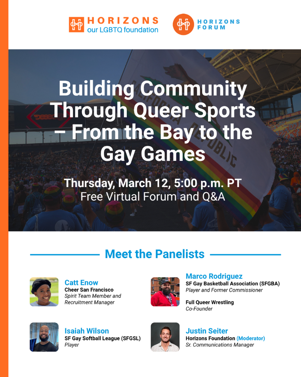 Horizons Forum: Building Community Through Queer Sports