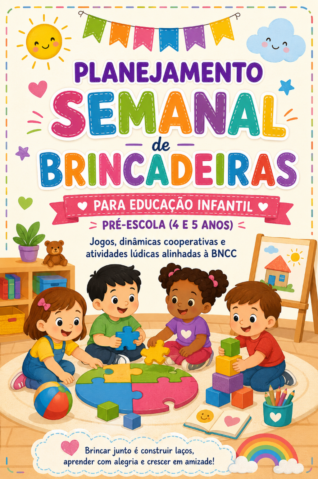 Planejamento semanal Jogos e brincadeiras + passo a passo de din&acirc;micas cooperativas (MATERIAL IDEAL PARA SEMANA DAS CRIAN&Ccedil;AS)