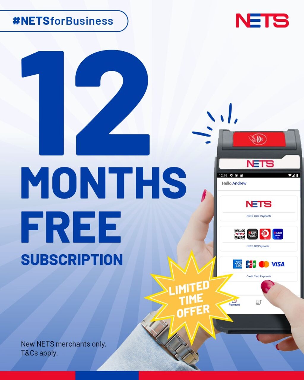 Get 12 Months Free on your POS Terminal or SoftPOS subscription