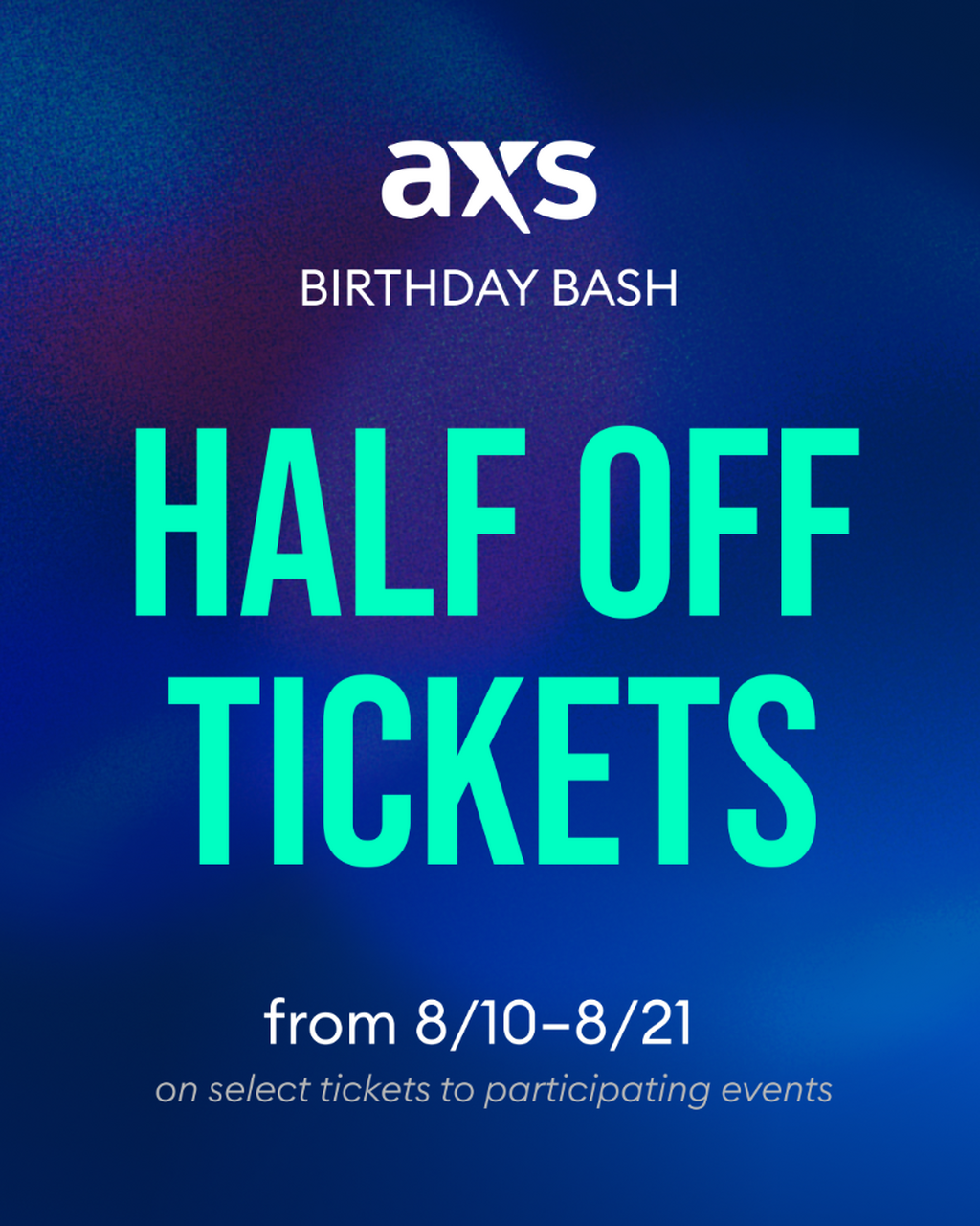 Half Off Tickets