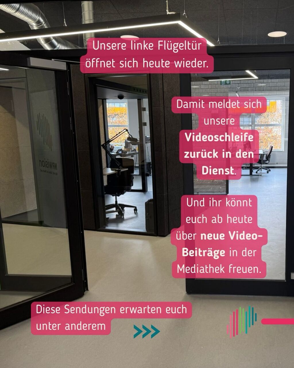 Hier h&ouml;rt und seht ihr neue Beitr&auml;ge in der Mediathek.