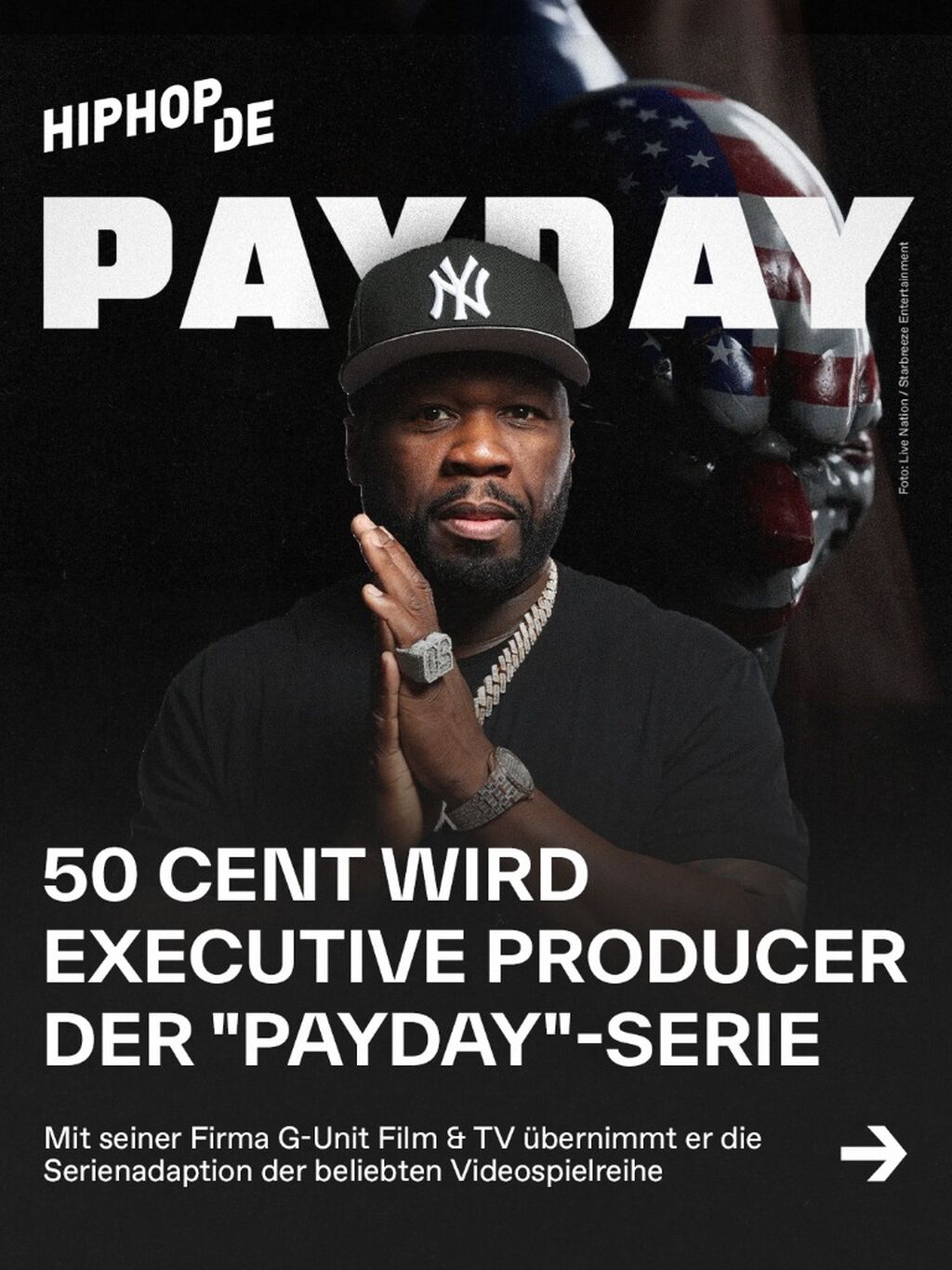 50 Cent wird Executive Producer der "Payday"-Serie