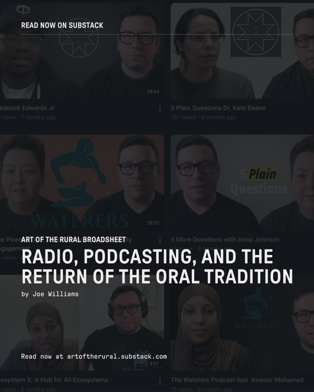 Read: Radio, Podcasting, Oral Tradition