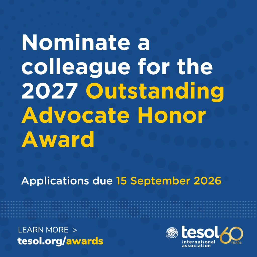 Apply or nominate a colleague for the Outstanding Advocate Honor Award