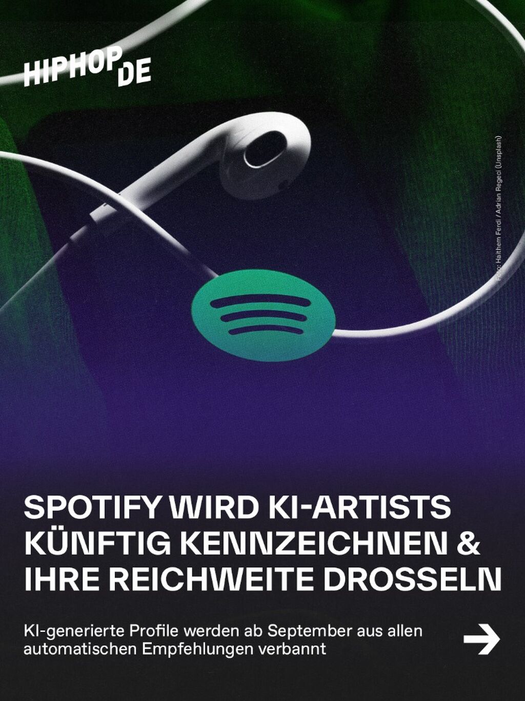 Spotify wird KI-Artists k&uuml;nftig kennzeichnen & ihre Reichweite drosseln