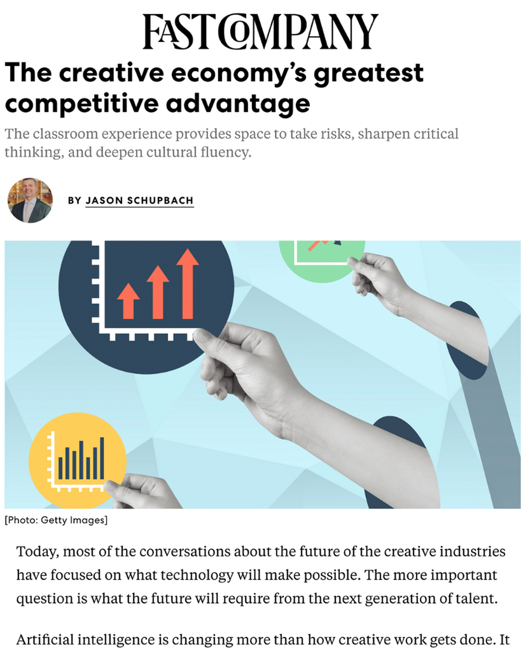The creative economy&rsquo;s greatest competitive advantage