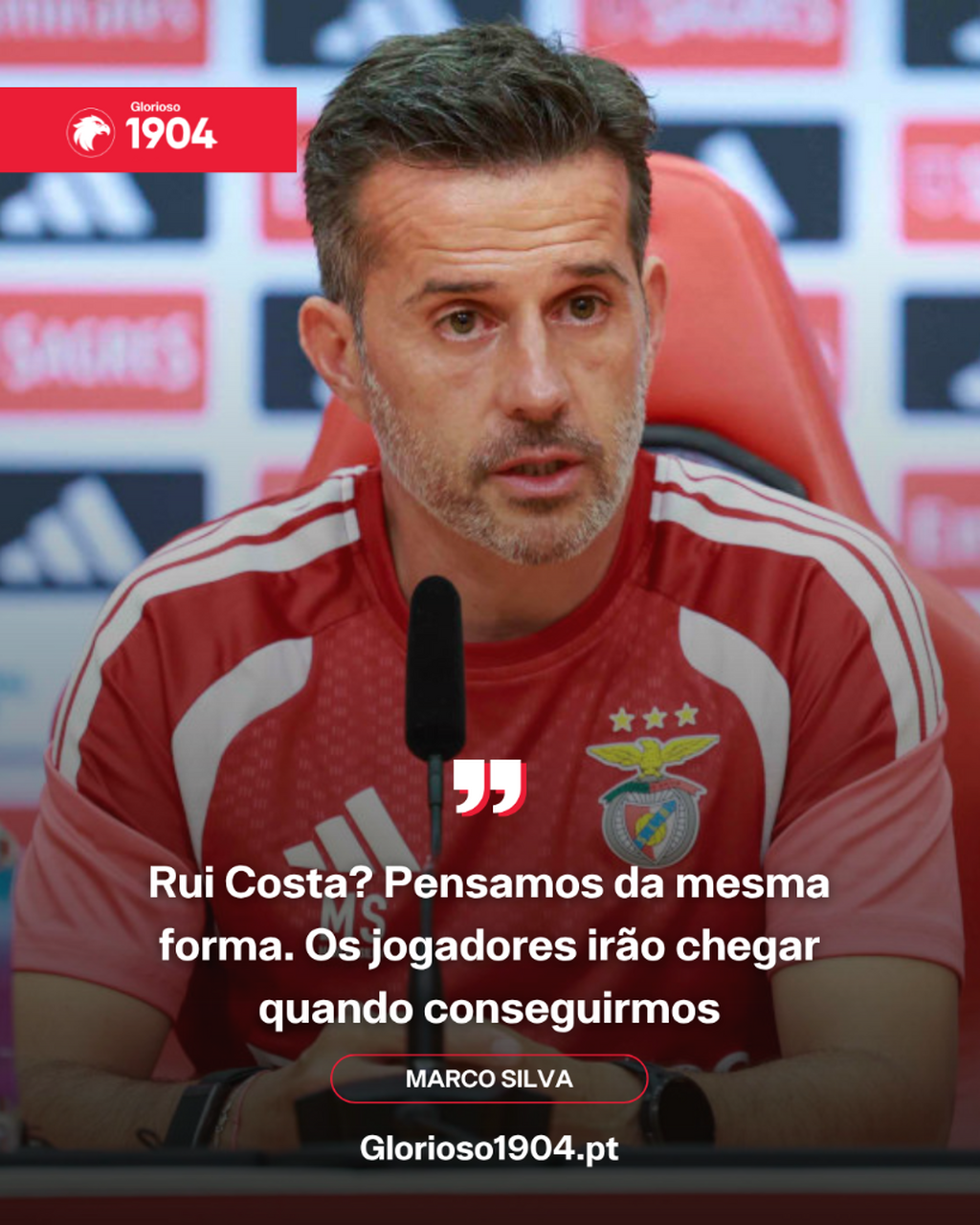 Altera&ccedil;&otilde;es no onze, Rui Costa e "frustra&ccedil;&atilde;o": Tudo o que disse Marco Silva antes do Hearts - Benfica