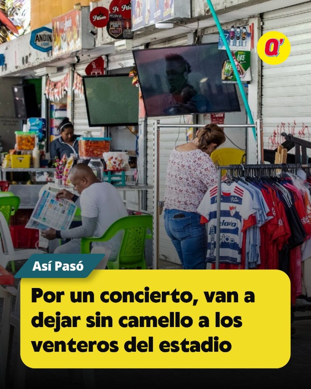 Por un concierto, van a dejar sin camello a los venteros del estadio