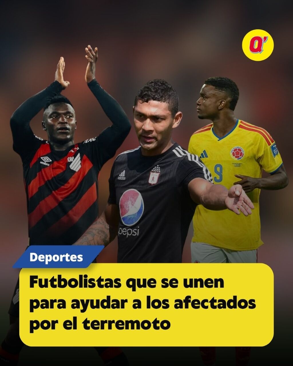 Futbolistas que se unen para ayudar a los afectados por el terremoto