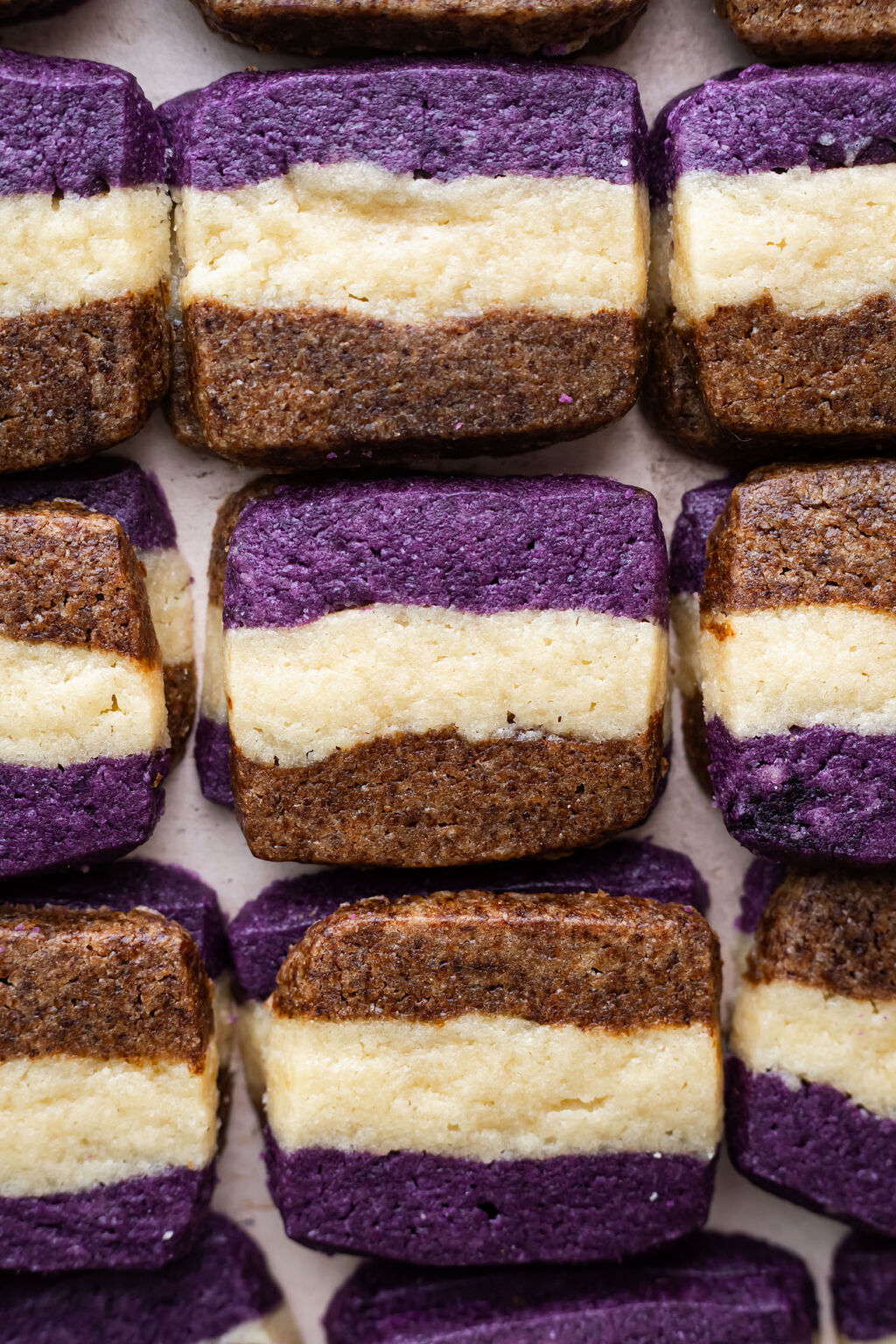 Ube Coffee Shortbread Cookies