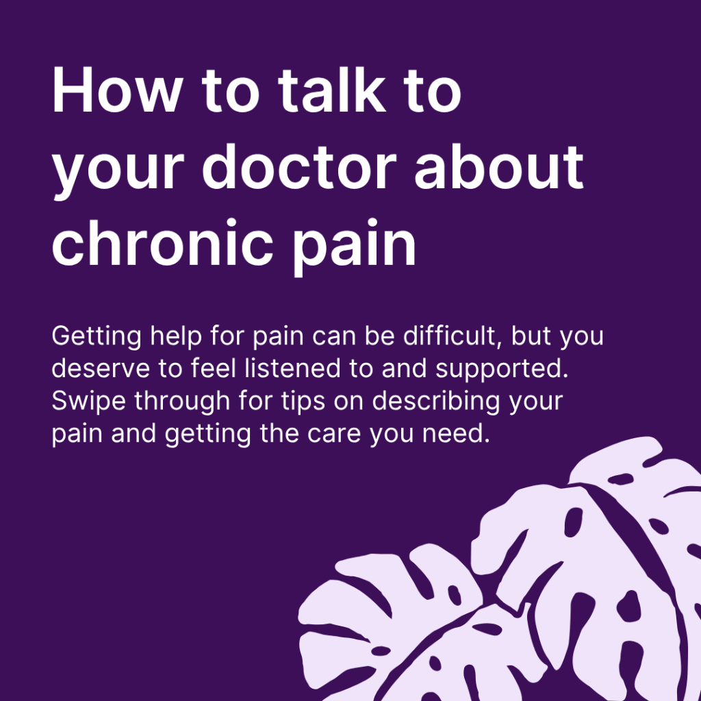 how to talk to your doctor about chronic pain