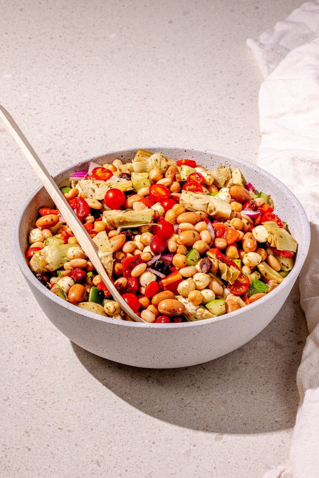 Salade de l&eacute;gumineuses style antipasto | Bon pour toi