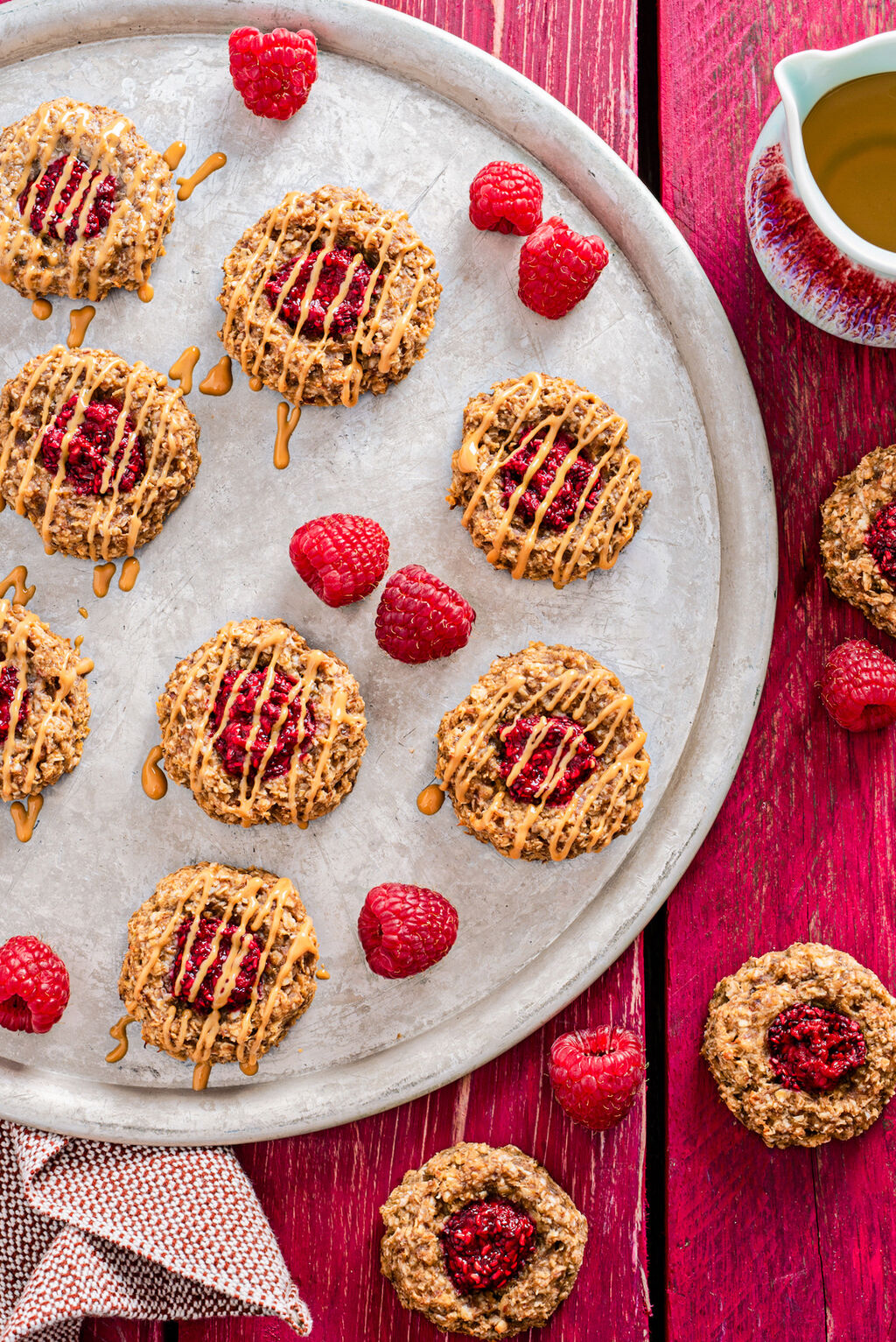 Biscuits d&eacute;jeuner au beurre d'arachide et confiture