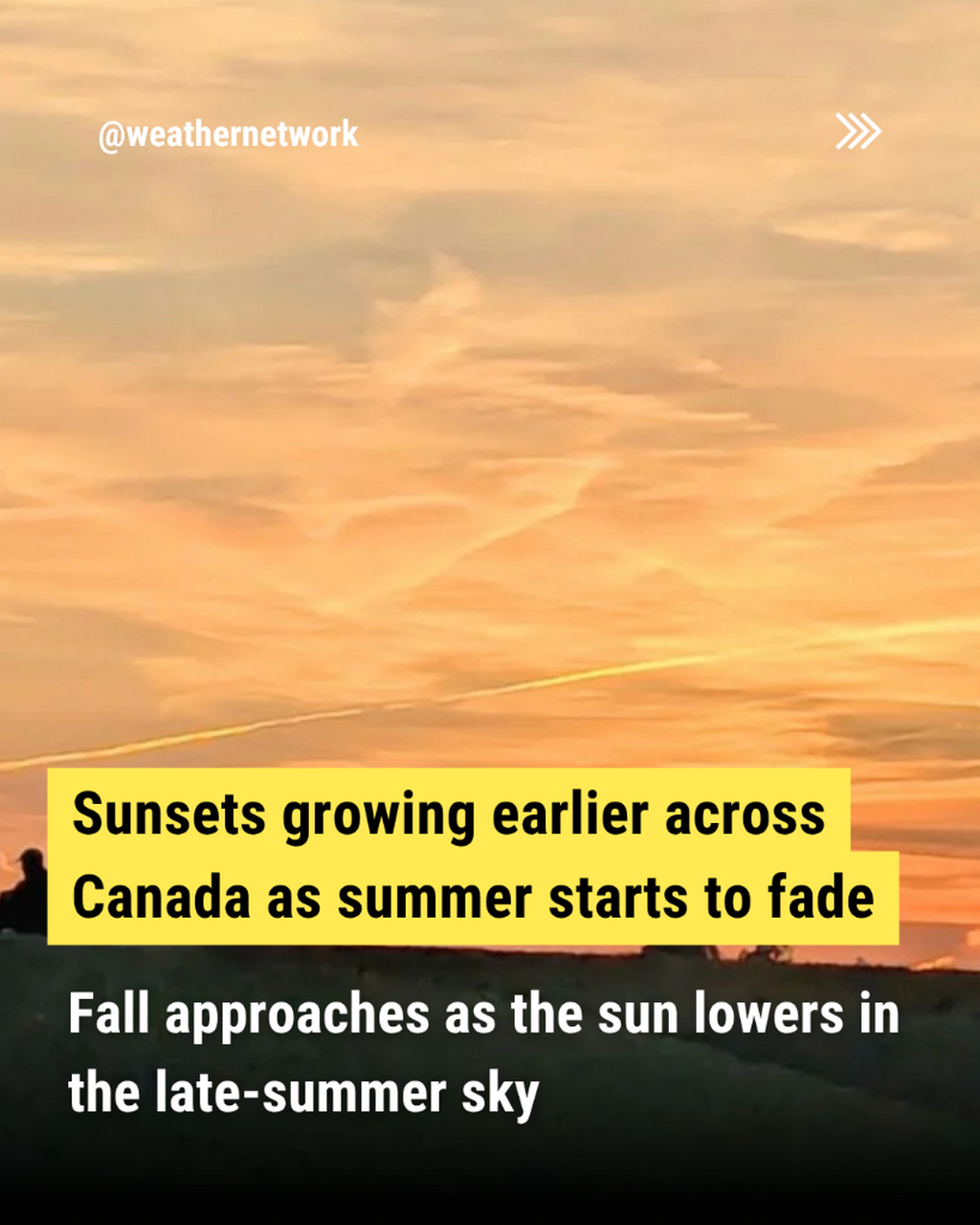 Sunsets growing earlier across Canada as summer starts to fade