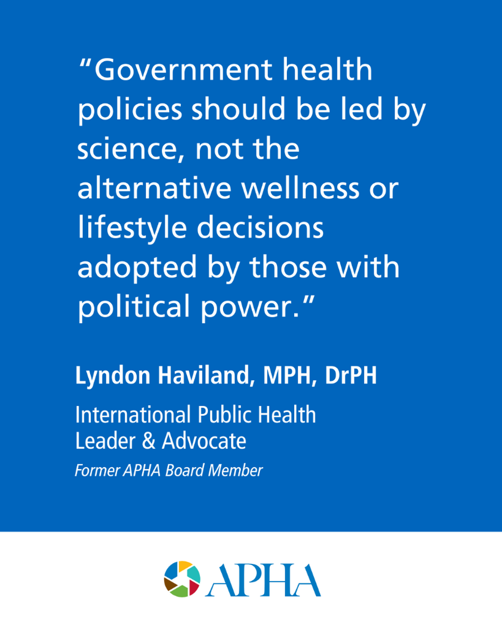 Lyndon Haviland, DrPH, MPH, Op-Ed in The Hill