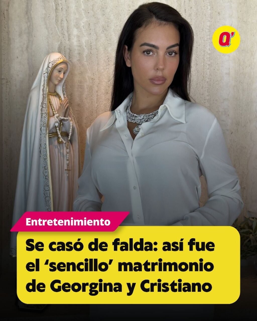 Se cas&oacute; de falda: as&iacute; fue el &lsquo;sencillo&rsquo; matrimonio de Georgina y Cristiano