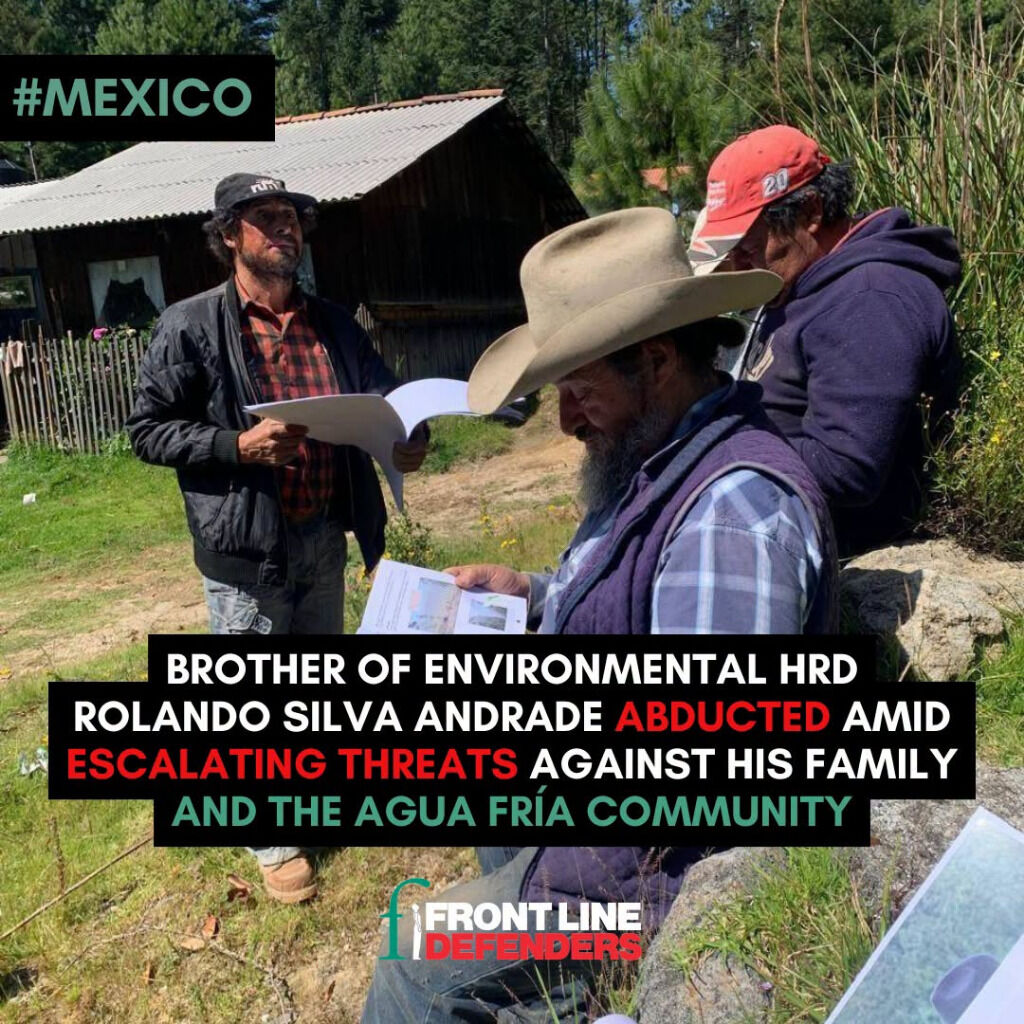 Abduction of the brother of environmental human rights defender Rolando Silva Andrade