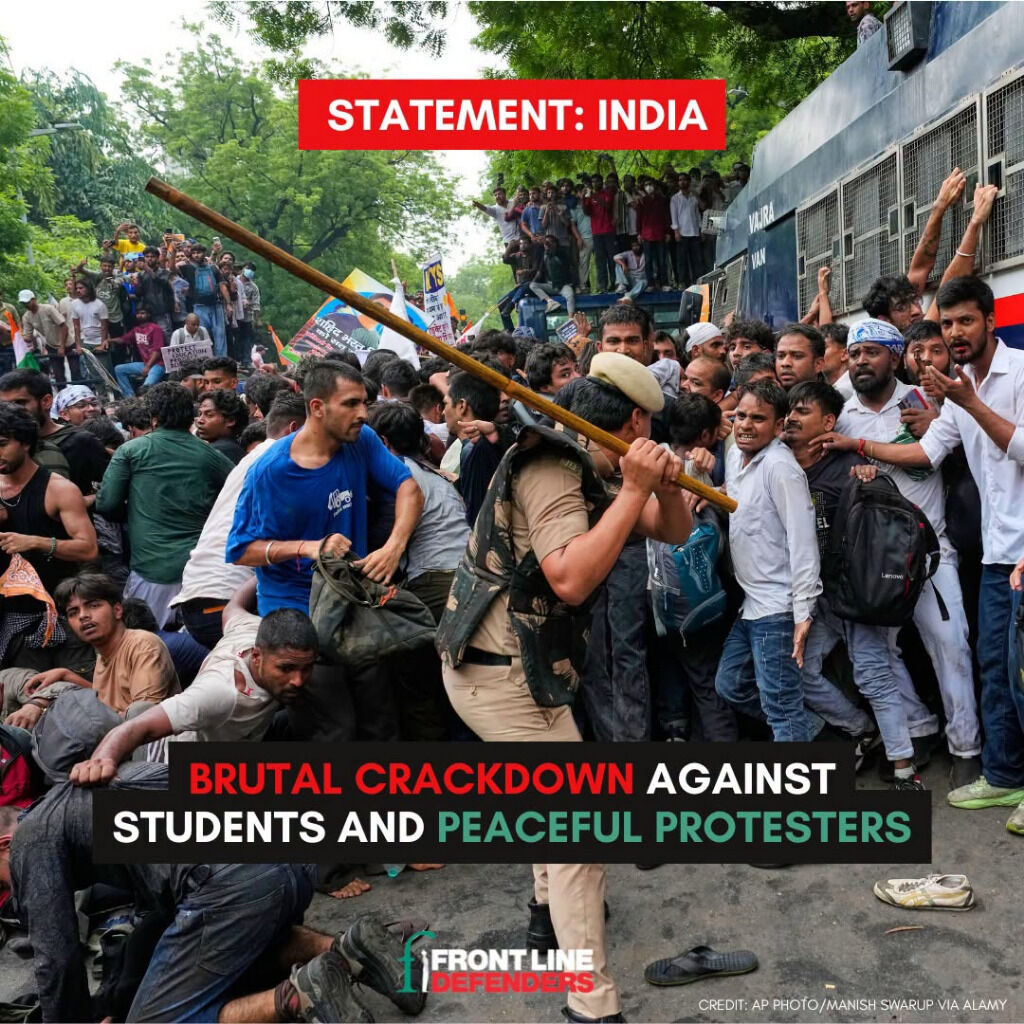 India: Brutal crackdown against students and peaceful protesters