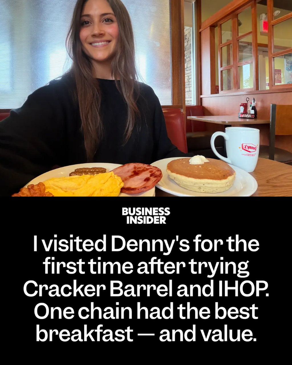 I visited Denny's for the first time after trying Cracker Barrel and IHOP. One chain had the best breakfast &mdash; and value.