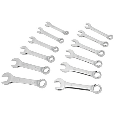 Stubby SAE and Metric Wrench Set
