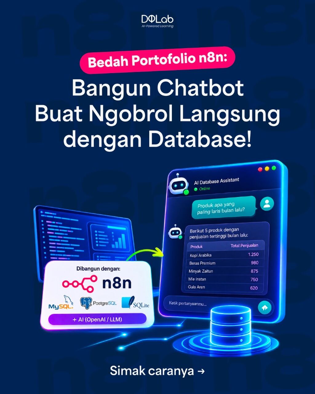 Bangun Portofolio Chatbot n8n Bersama Bootcamp Online DQLab!