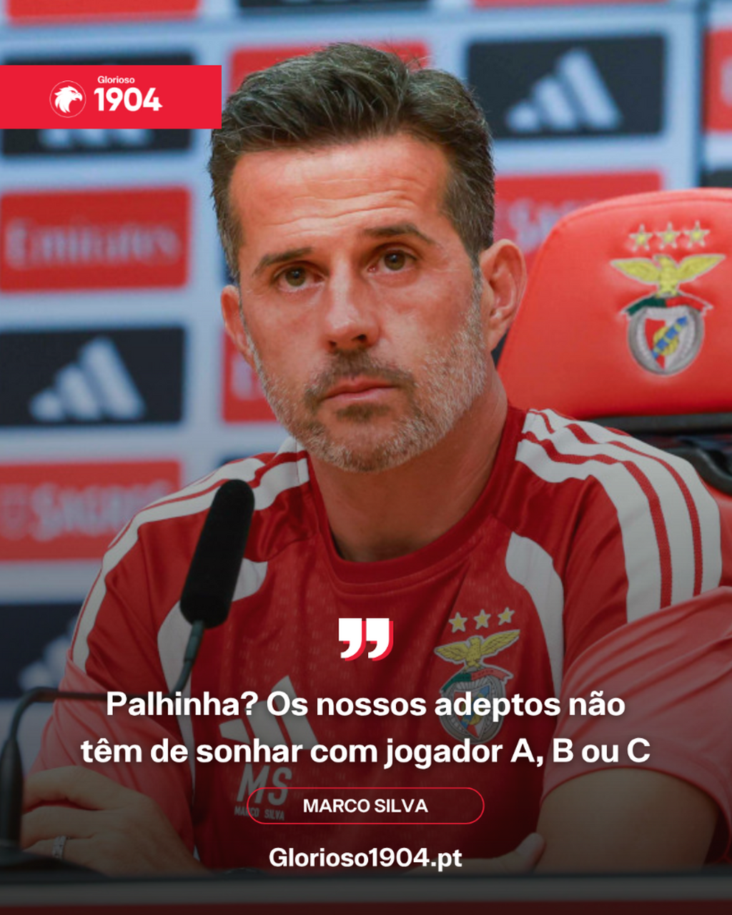 Regresso, Circati, Palhinha e mercado: Tudo o que disse Marco Silva antes do Benfica - Aarhus