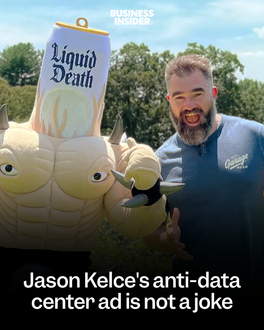 Jason Kelce joins the anti-data center movement with a crazy beer ad