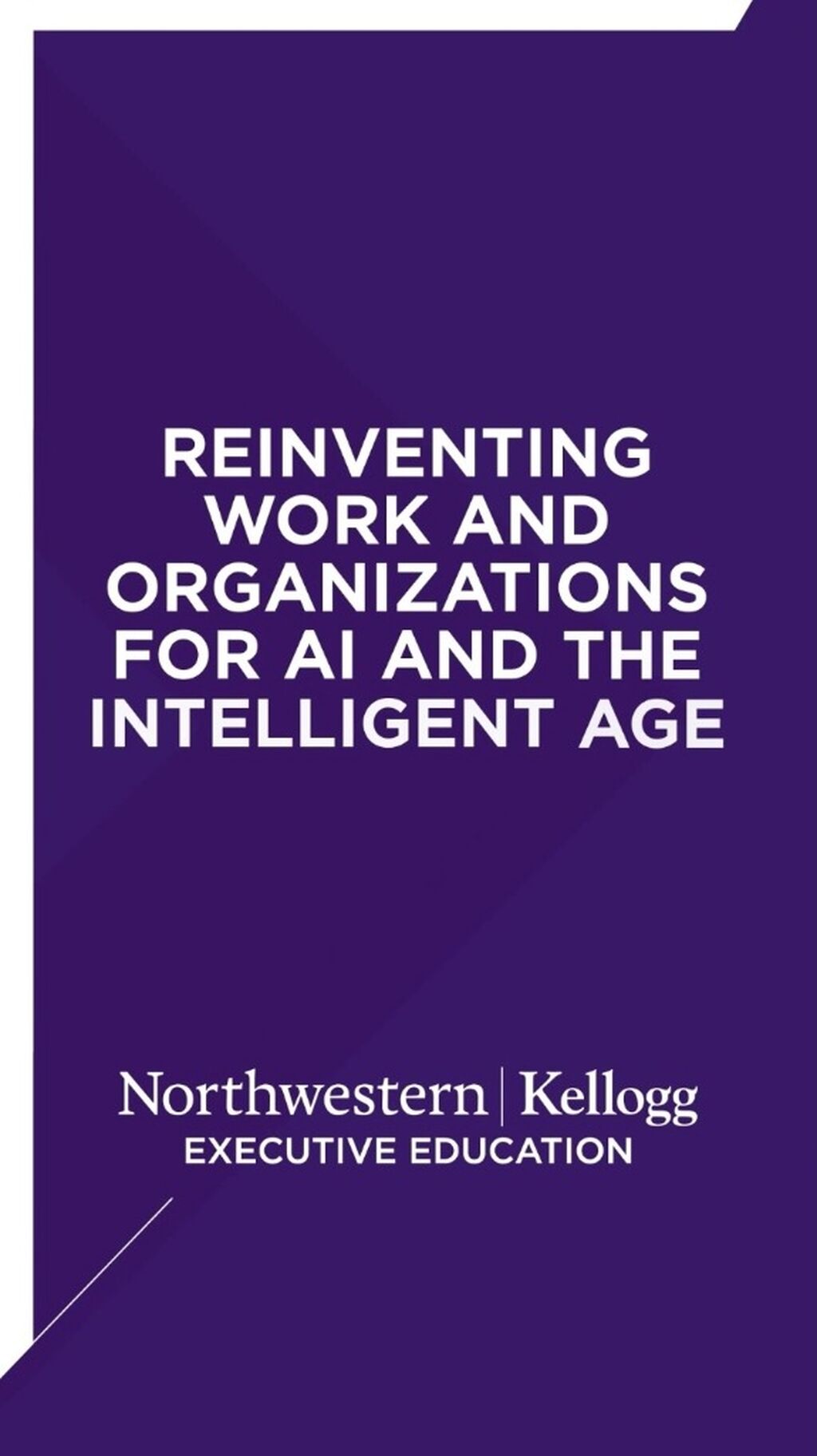 Reinventing Work and Organizations for AI and the Intelligent Age