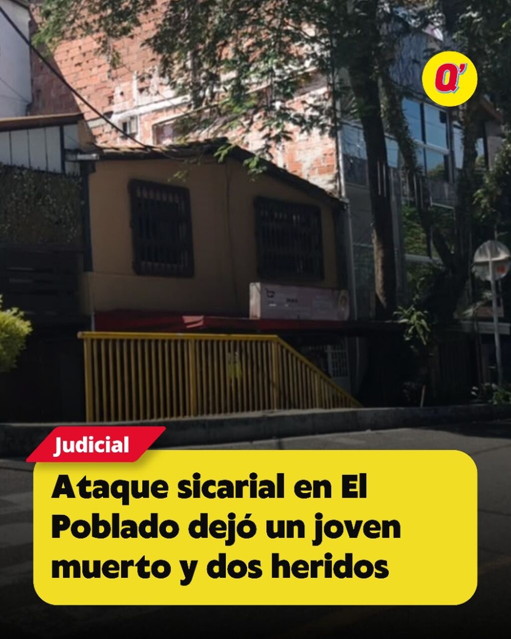 Ataque sicarial en El Poblado dej&oacute; un joven muerto y dos heridos