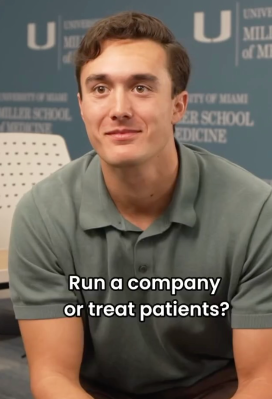 From Chemical Engineering to Medicine: AJ Hernandez Chooses Miller School&rsquo;s M.D./M.B.A. Path - InventUM