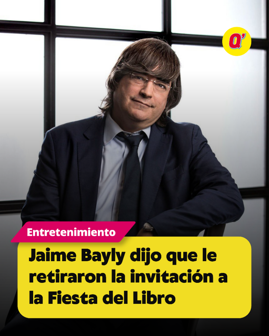 Jaime Bayly dijo que le retiraron la invitaci&oacute;n a la Fiesta del Libro