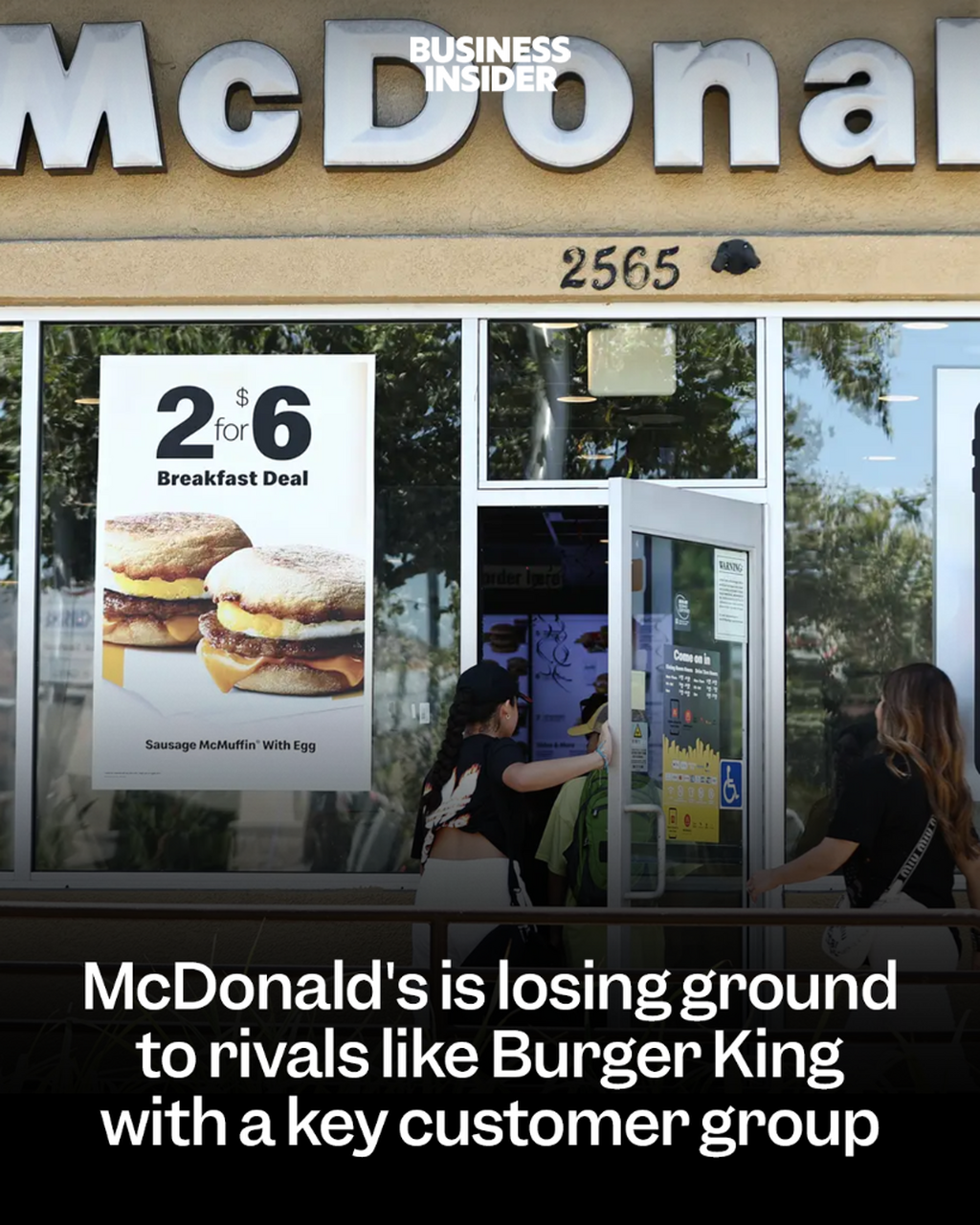 McDonald's is losing ground to rivals like Burger King with a key customer group